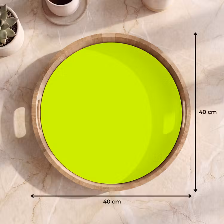 Electric - Lemon - Geel Dienblad Rond middel 914 -USP_Formaat