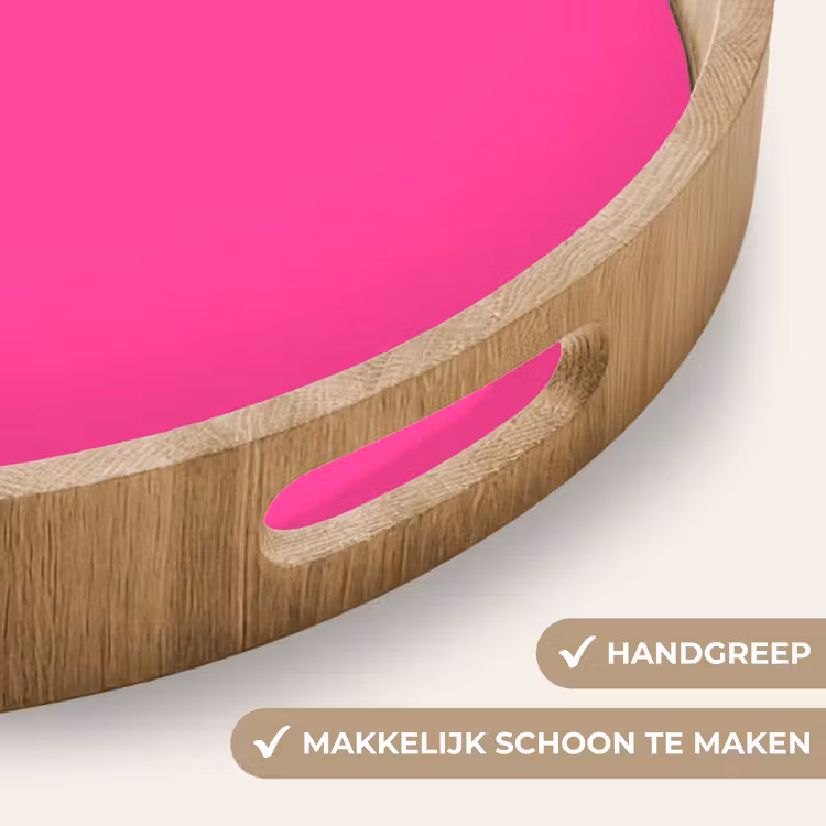 Electric - Magenta - Roze Dienblad Rond middel 914 -USP_HandgreepNL