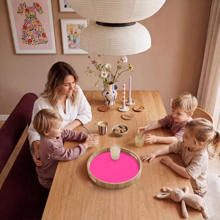 Electric - Magenta - Roze Dienblad Rond middel 914 -sfeer4