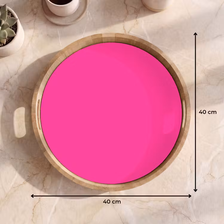 Electric - Magenta - Roze Dienblad Rond middel 914 -USP_Formaat