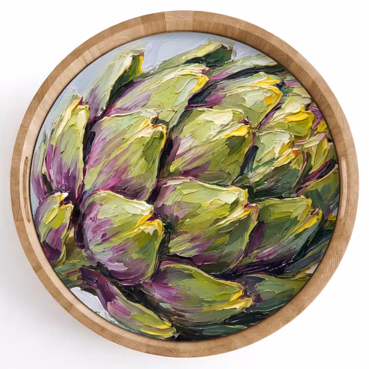 Dienblad - Eten - Artisjok - Modern - Eten - Artisjok - Modern Dienblad Rond middel