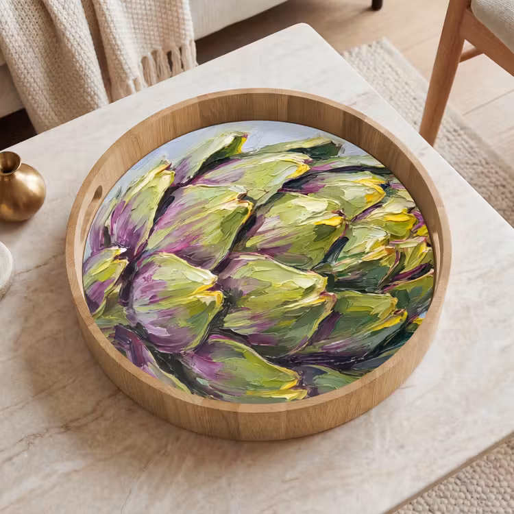 Dienblad - Eten - Artisjok - Modern - Eten - Artisjok - Modern Dienblad Rond middel