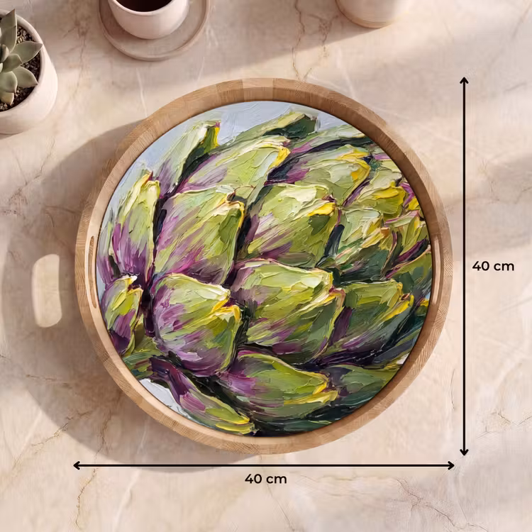 Dienblad - Eten - Artisjok - Modern - Eten - Artisjok - Modern Dienblad Rond middel