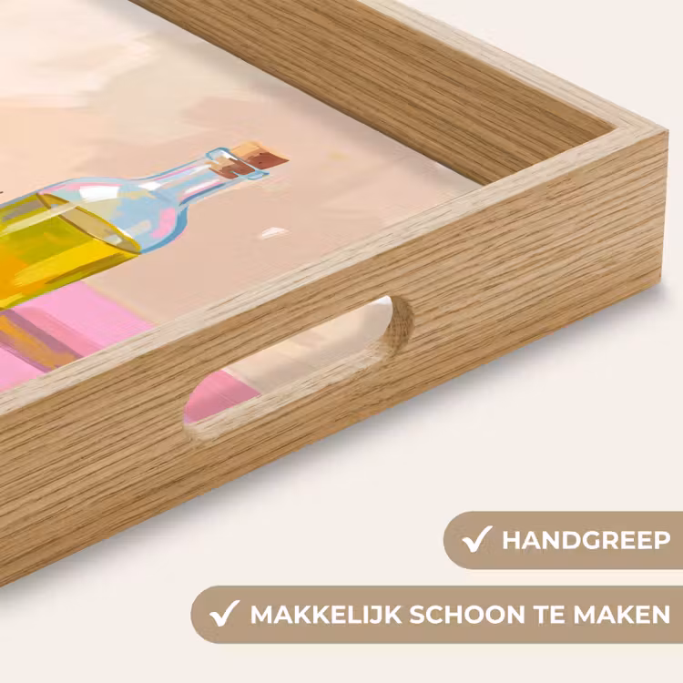Eten - Brood - Olijfolie - Abstract - Keuken Dienblad Rechthoek middel -USP_HandgreepNL