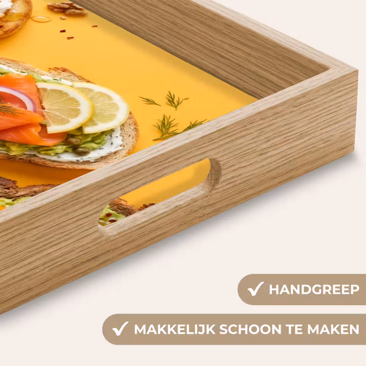 Eten - Brood - Ontbijt - Modern - Kleurrijk Dienblad Rechthoek middel -USP_HandgreepNL