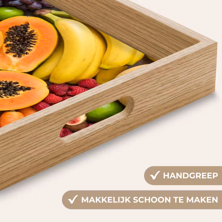 Eten - Fruit - Groenten - Vers - Kleurrijk Dienblad Rechthoek middel -USP_HandgreepNL