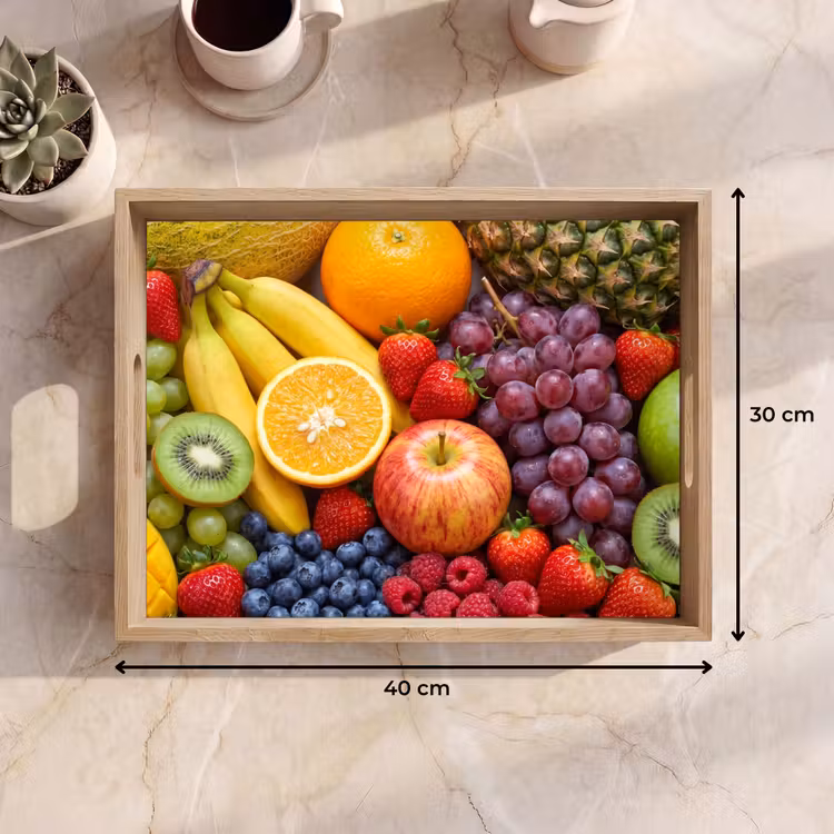 Eten - Fruit - Vers - Kleurrijk - Voeding Dienblad Rechthoek middel -USP_Formaat