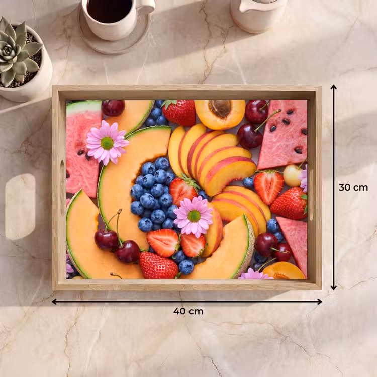Eten - Fruit - Zomer - Kleurrijk Dienblad Rechthoek middel -USP_Formaat
