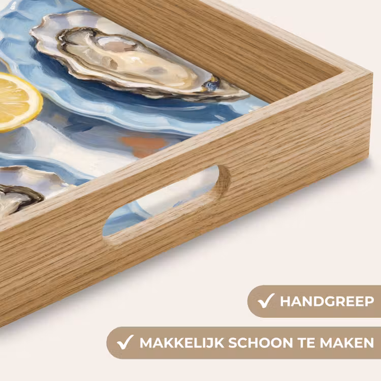Eten - Oesters - Citroenen - Modern - Geel Dienblad Rechthoek middel -USP_HandgreepNL