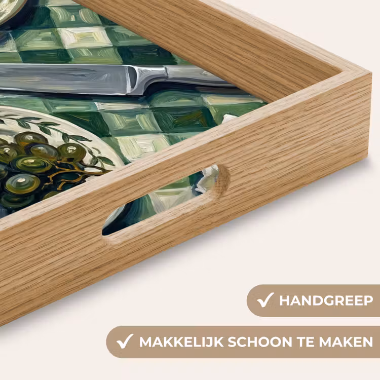 Eten - Ontbijt - Tafel - Modern - Groen Dienblad Rechthoek middel -USP_HandgreepNL