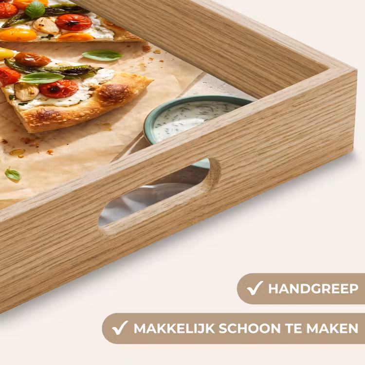Eten - Tomaten - Basilicum - Maaltijd - Vers Dienblad Rechthoek middel -USP_HandgreepNL