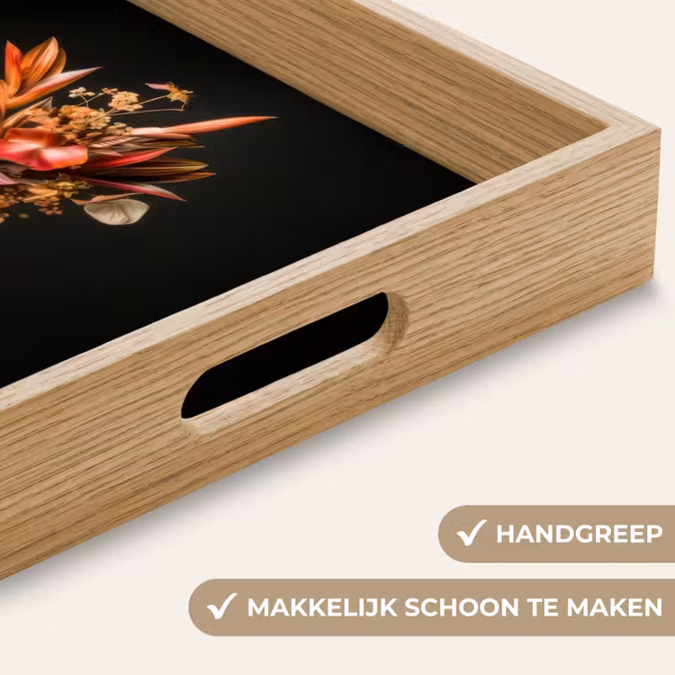 Exotisch - Boeket - Vaas - Goud Dienblad Rechthoek middel -USP_HandgreepNL