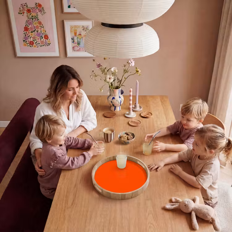 Fiery - Tangerine - Oranje Dienblad Rond middel 914 -sfeer4