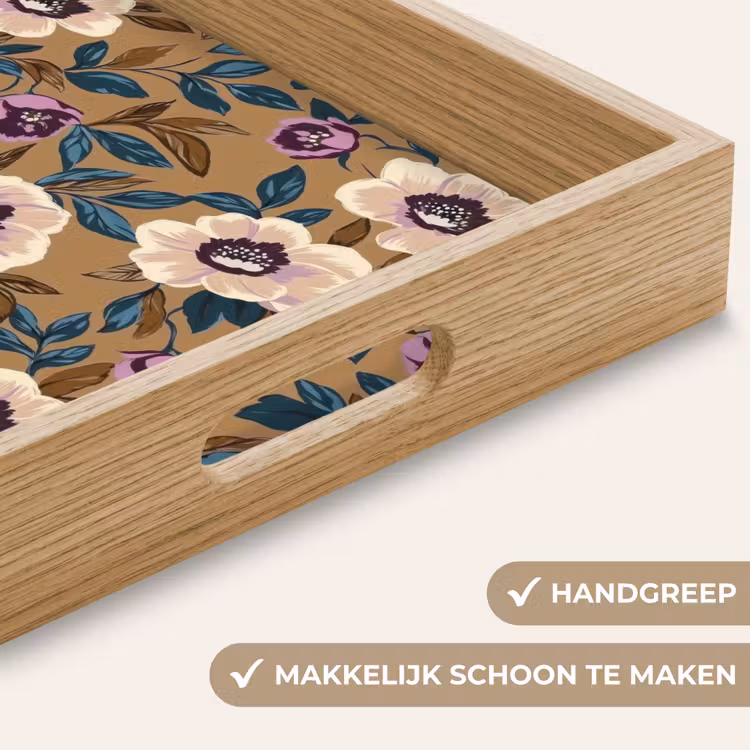 Floraal - Stilleven - Kleurrijk Dienblad Rechthoek middel 911 -USP_HandgreepNL