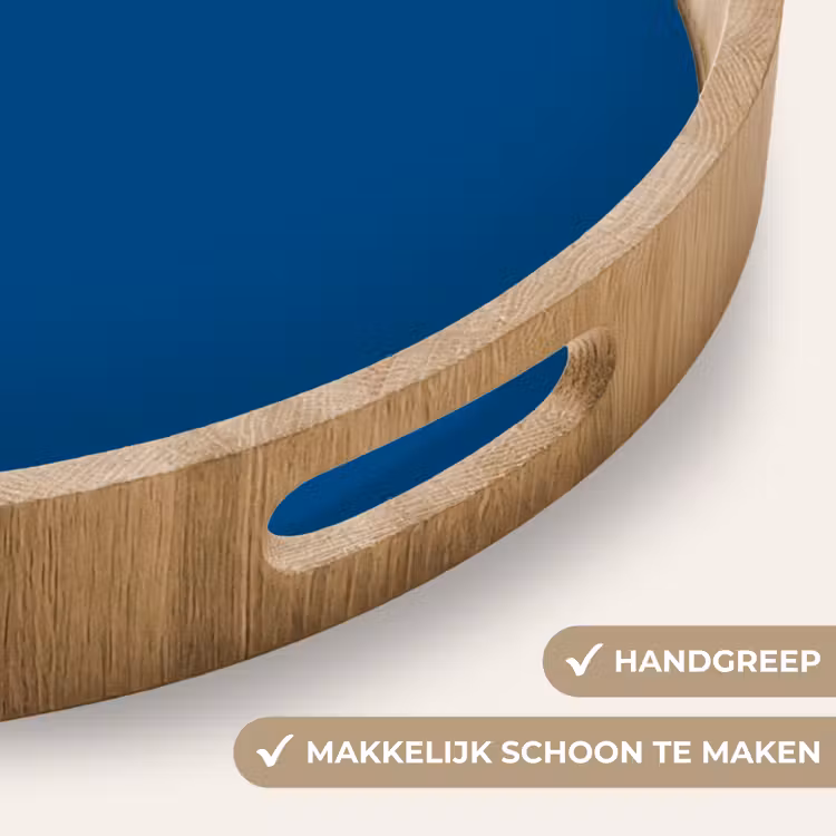 Free - Groove - Blauw Dienblad Rond middel 914 -USP_HandgreepNL