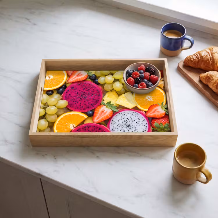 Fruit - Assortiment - Kleurrijk - Gezondheid Dienblad Rechthoek middel -sfeer2