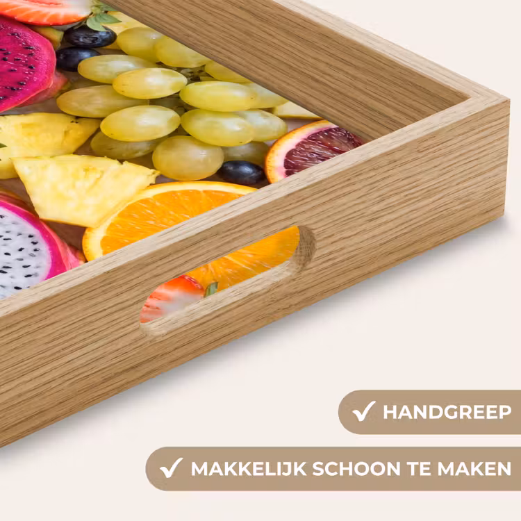 Fruit - Assortiment - Kleurrijk - Gezondheid Dienblad Rechthoek middel -USP_HandgreepNL