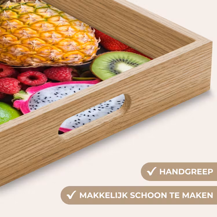 Fruit - Assortiment - Vers - Gezond - Kleurrijk Dienblad Rechthoek middel -USP_HandgreepNL