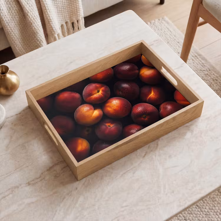 Fruit - Close up - Nectarines Dienblad Rechthoek middel -sfeer1