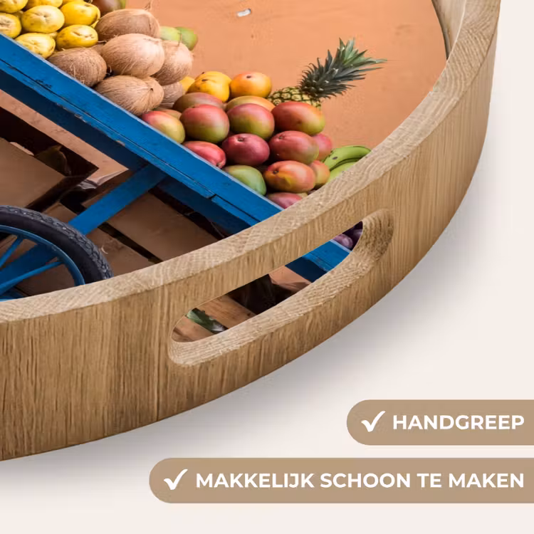 Dienblad - Fruit - Kar - Straat - Fruit - Kar - Straat Dienblad Rond middel