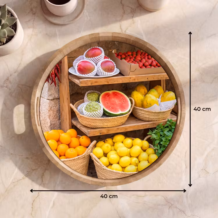 Dienblad - Fruit - Markt - Vers - Fruit - Markt - Vers Dienblad Rond middel