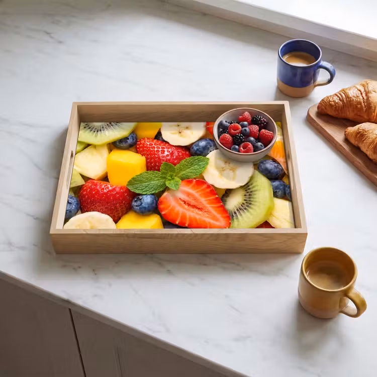 Fruit - Plakjes - Eten - Kleurrijk Dienblad Rechthoek middel -sfeer2
