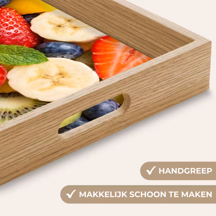 Fruit - Plakjes - Eten - Kleurrijk Dienblad Rechthoek middel -USP_HandgreepNL