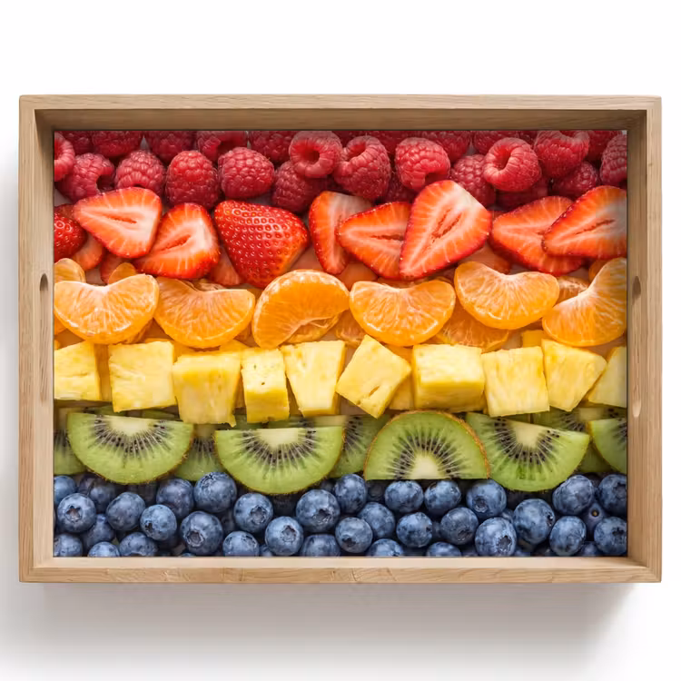 Fruit - Regenboog - Gezond - Kleurrijk Dienblad Rechthoek middel -z3d_shopping