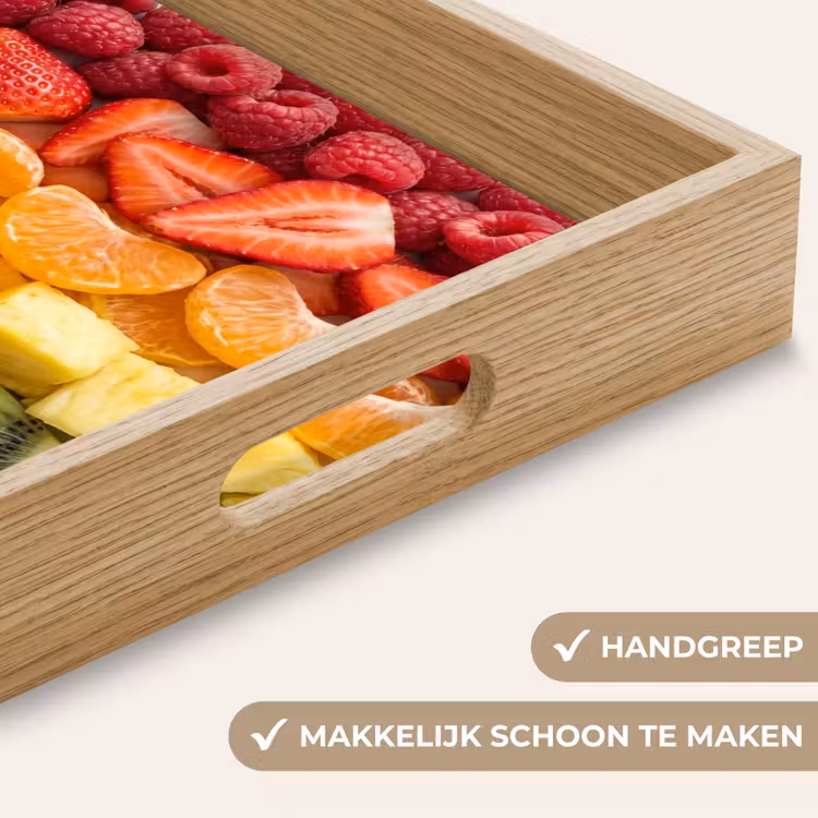 Fruit - Regenboog - Gezond - Kleurrijk Dienblad Rechthoek middel -USP_HandgreepNL