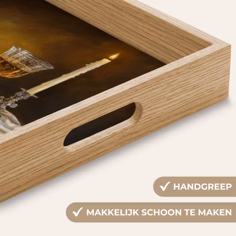 Fruit - Stilleven - Wijn - Kaars Dienblad Rechthoek middel -USP_HandgreepNL