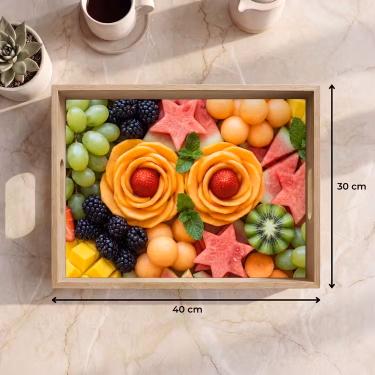 Fruit - Variatie - Kleurrijk - Vers - Eten Dienblad Rechthoek middel -USP_Formaat
