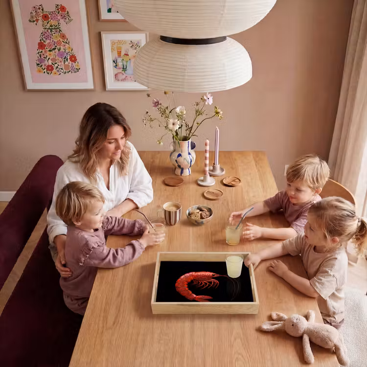 Garnaal - Rood - Dieren Dienblad Rechthoek middel -sfeer4