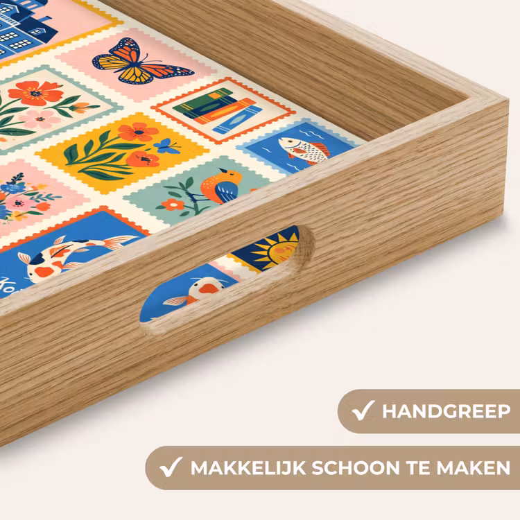 Gebouw - Koepel - Architectuur - Klassiek - Grijs Dienblad Rechthoek middel -USP_HandgreepNL