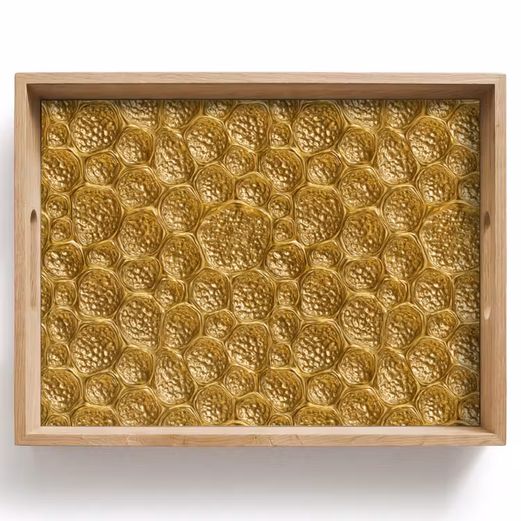 Gehamerd - Mozaïek - Antiek - Goud Dienblad Rechthoek middel 911 -z3d_shopping