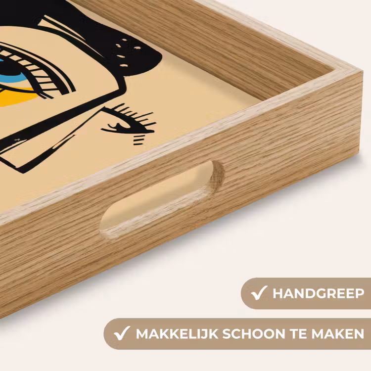 Geometrisch - Felle kleuren - Kubistische stijl Dienblad Rechthoek middel -USP_HandgreepNL
