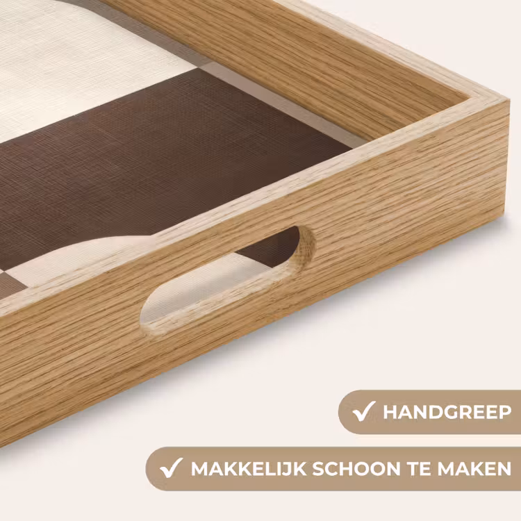 Geometrisch - Geweven structuur - Modern Dienblad Rechthoek middel -USP_HandgreepNL