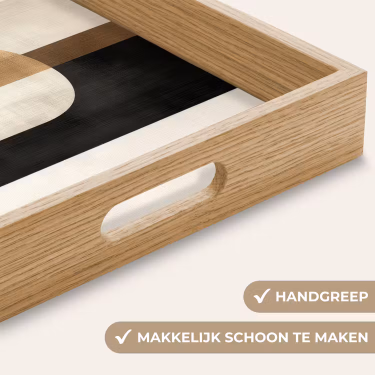 Geometrische - Vormen - Wit Dienblad Rechthoek middel -USP_HandgreepNL