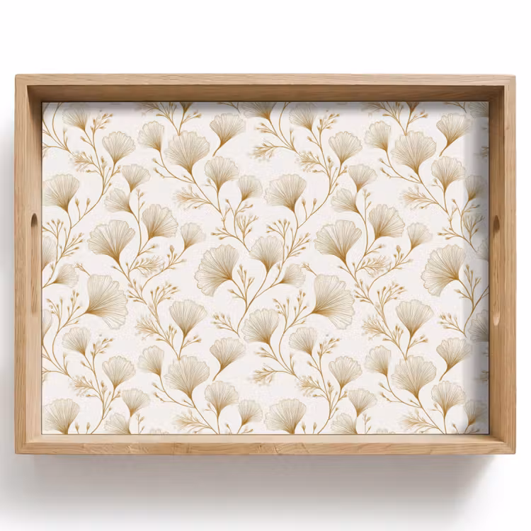 Ginkgo - Takken - Goud Dienblad Rechthoek middel 911 -z3d_shopping