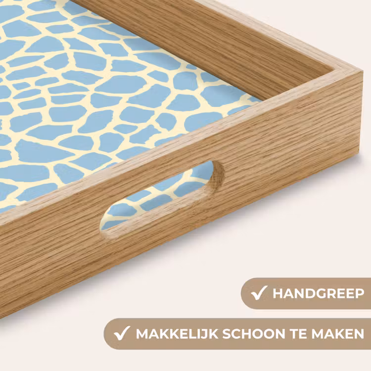 Giraf - Modern - Blauw Dienblad Rechthoek middel 911 -USP_HandgreepNL
