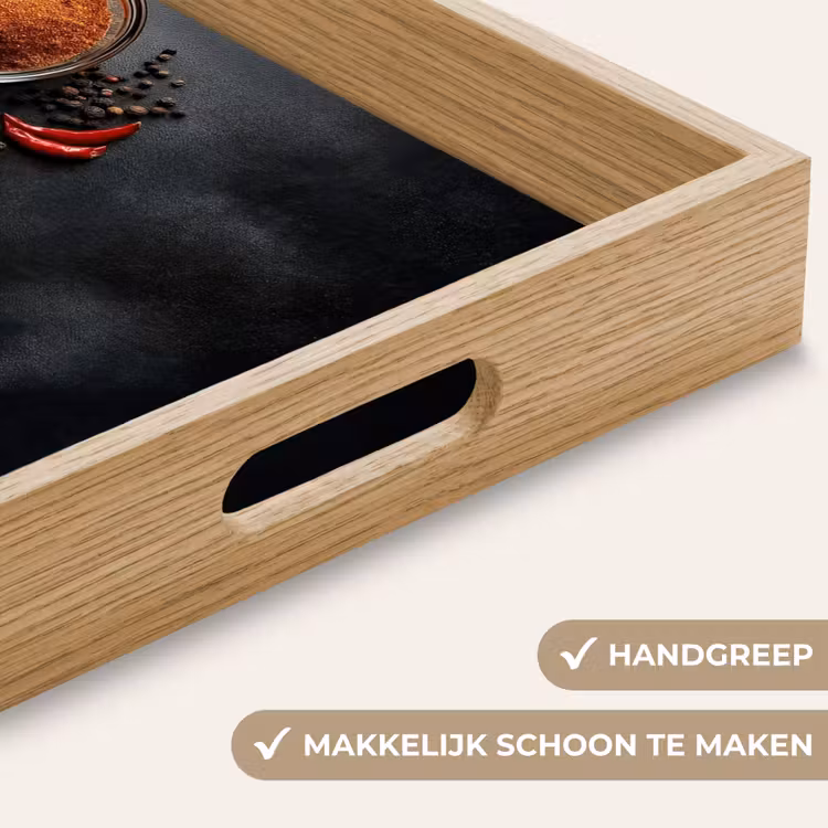 Glazen - Bakjes - Blaadjes - Kruiden Dienblad Rechthoek middel -USP_HandgreepNL