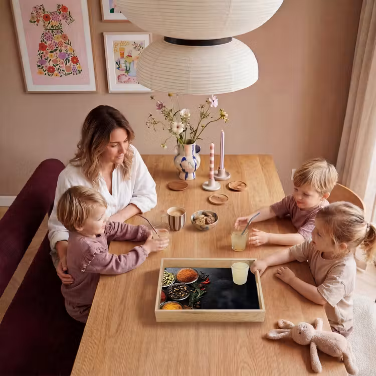 Glazen - Bakjes - Blaadjes - Kruiden Dienblad Rechthoek middel -sfeer4