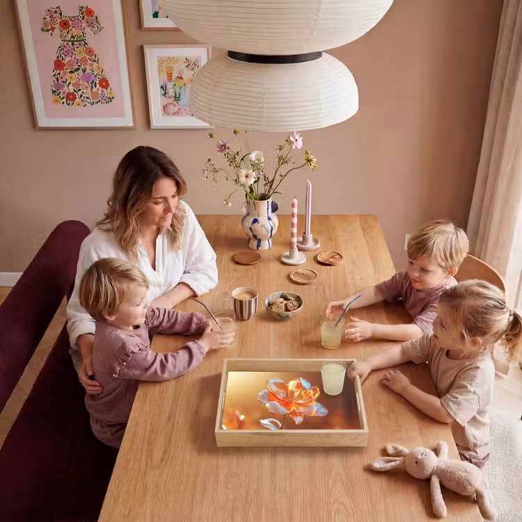 Glazen - Bloem - Zonlicht Dienblad Rechthoek middel -sfeer4