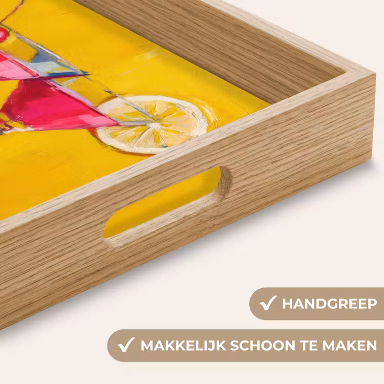 Glazen - Cocktail - Citroen - Kers Dienblad Rechthoek middel -USP_HandgreepNL