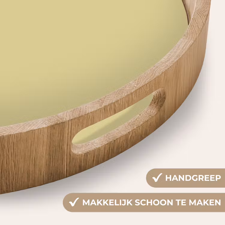 Golden - Clover - Geel Dienblad Rond middel 914 -USP_HandgreepNL