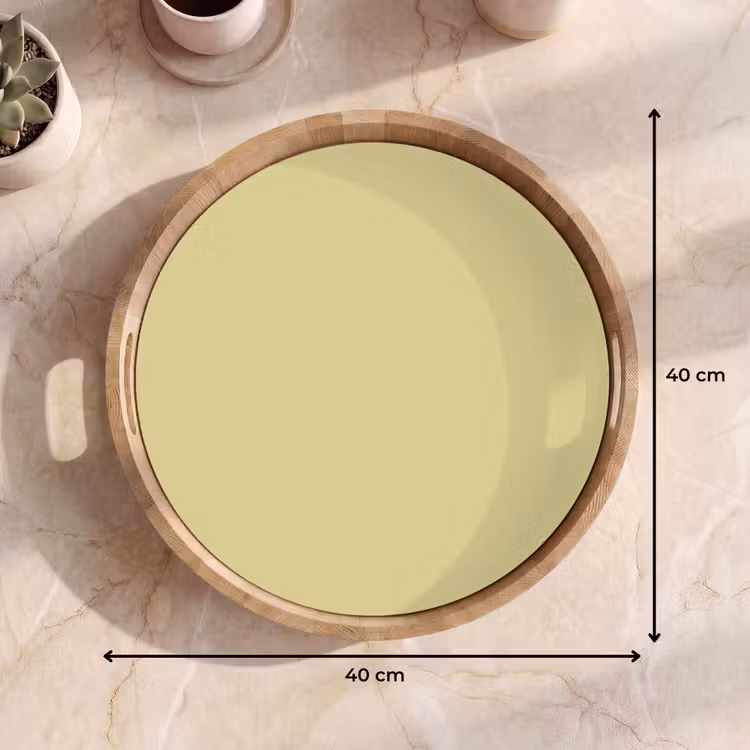 Golden - Clover - Geel Dienblad Rond middel 914 -USP_Formaat
