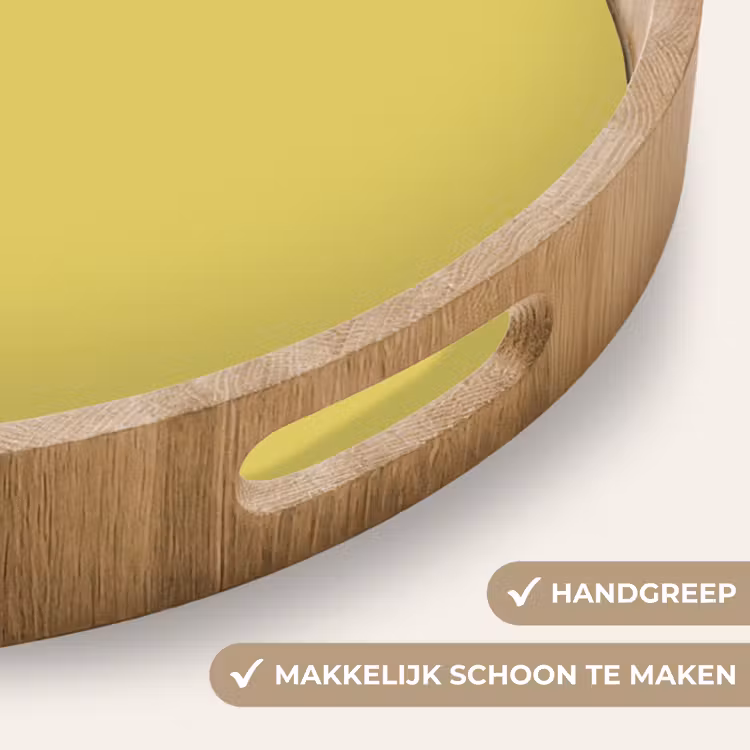 Golden - Ochre - Geel Dienblad Rond middel 914 -USP_HandgreepNL