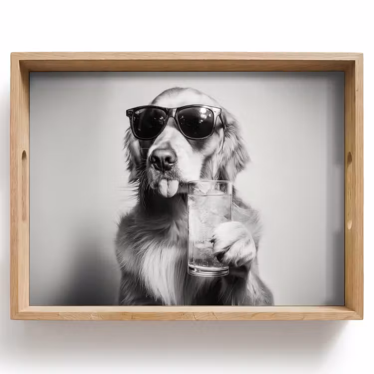 Golden retriever - Hond - Zonnebril - Gkas Dienblad Rechthoek middel -z3d_shopping