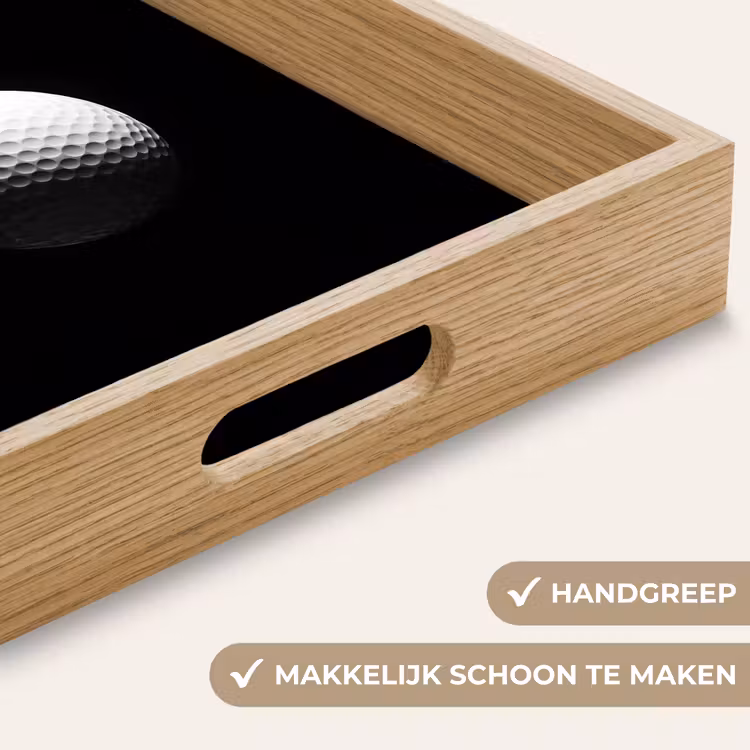 Golfbal - Minimalistisch - Wit Dienblad Rechthoek middel -USP_HandgreepNL