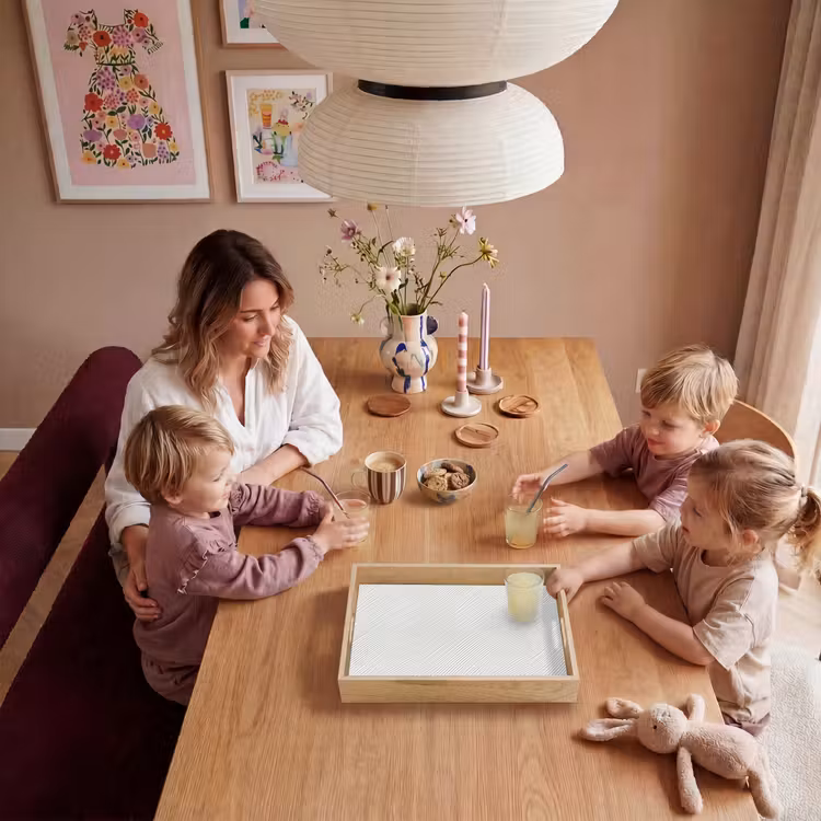 Golven - Ribbels - Wit Dienblad Rechthoek middel 911 -sfeer4