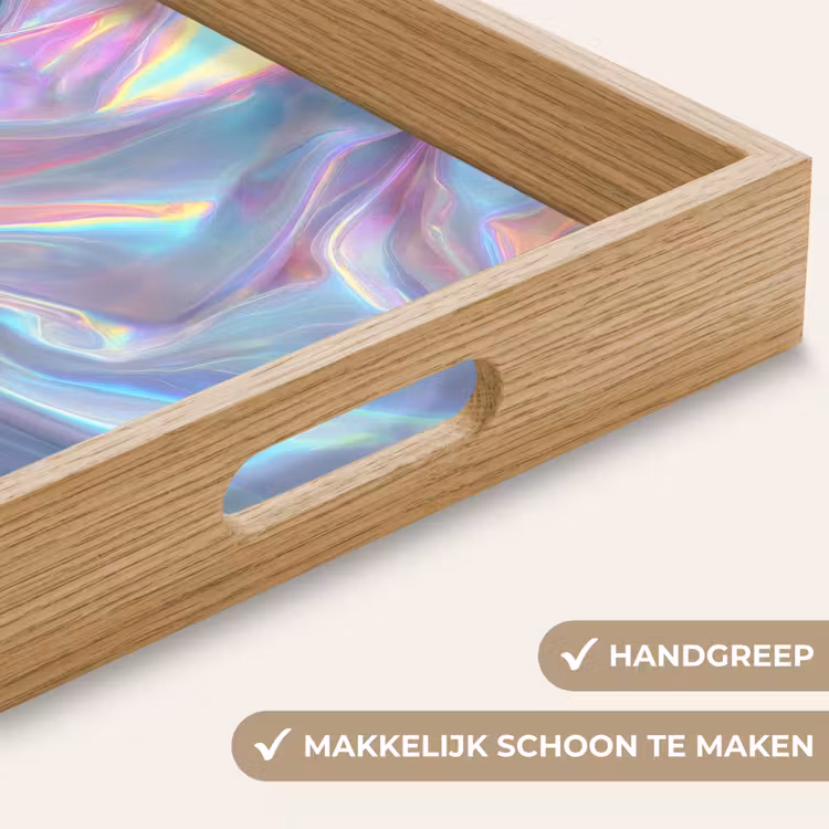 Golvend - Pasteltinten - Glanzend - Stof Dienblad Rechthoek middel -USP_HandgreepNL